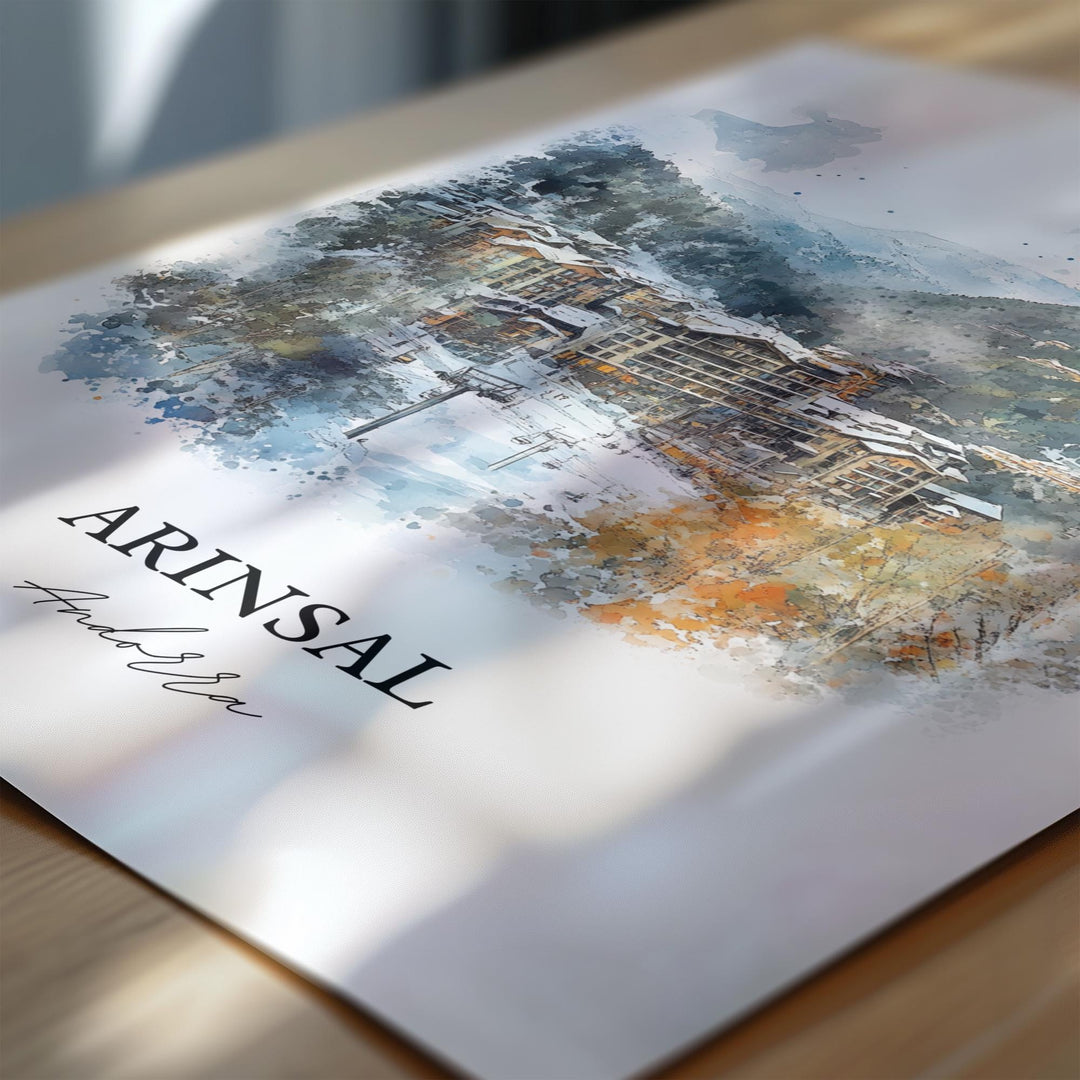 Arinsal, Andorra – Watercolor Art Print