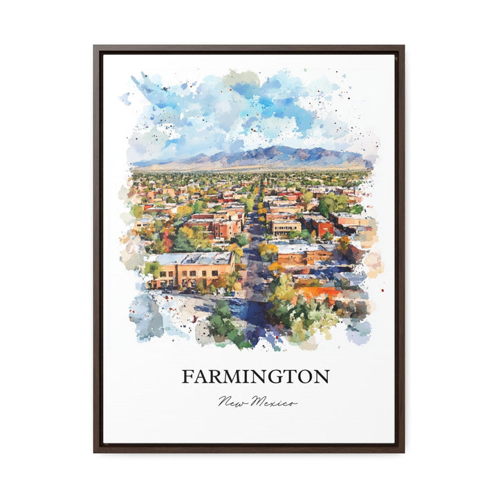 Farmington NM Wall Art, San Juan County Print, New Mexico Watercolor Art, Farmington NM Gift, Travel Print, Travel Poster, Housewarming Gift