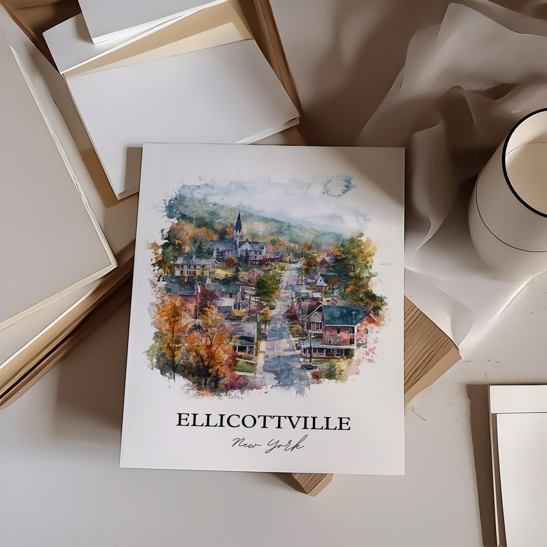 Ellicottville NY Wall Art, Holiday Valley Print, Ellicottville Artwork, Ellicottville Gift, Travel Print, Travel Poster, Housewarming Gift