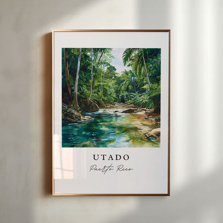 Utado wall art - Puerto Rico, Utado print, Wedding gift, Utado PR Birthday present, Utado Custom Gift, Perfect Gift
