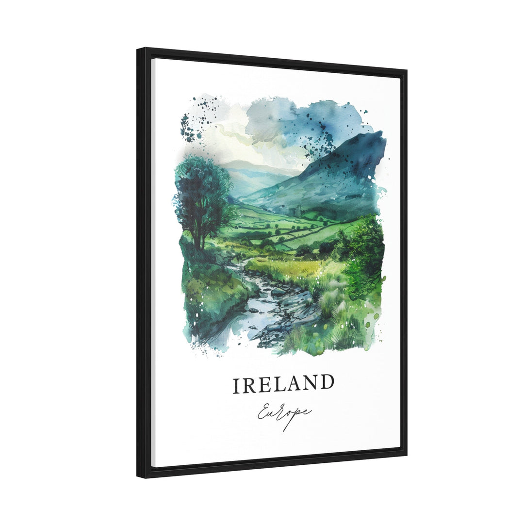 Ireland Scenery Wall Art, Ireland Landscape, Ireland Watercolor, Ireland Country Gift,