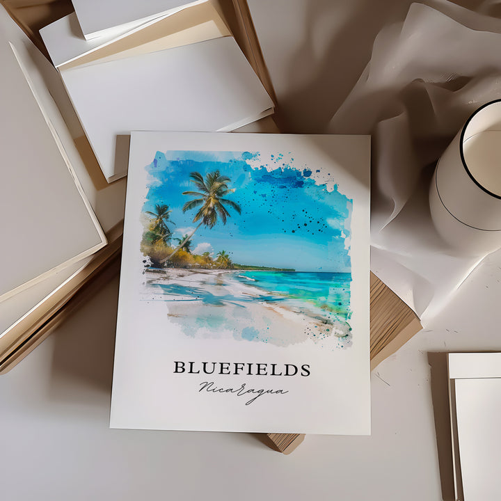 Bluefields Nicaragua Wall Art - Central America Print