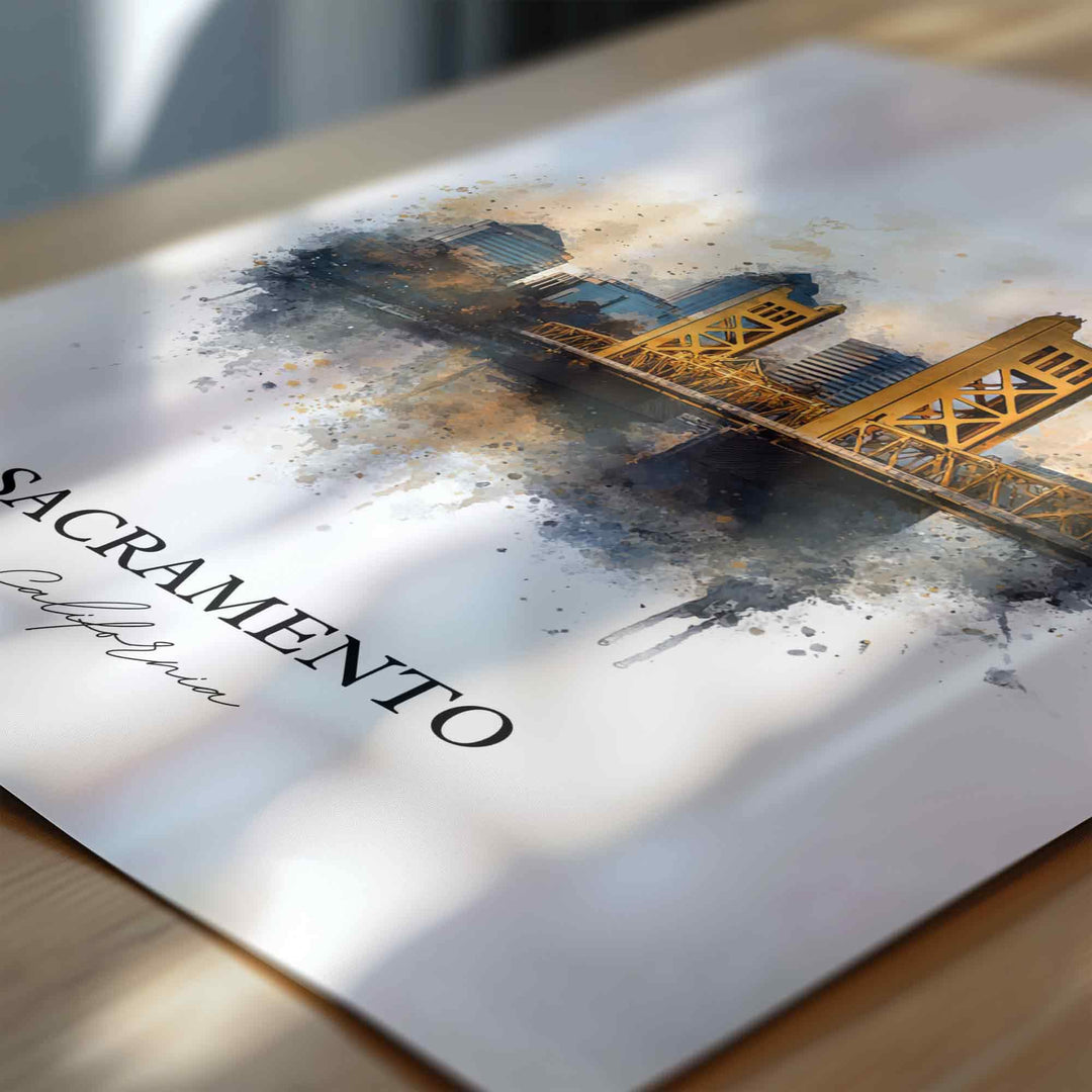 Sacramento, California – Watercolor Art Print