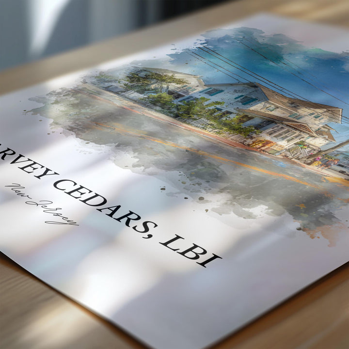 Harvey Cedars, NJ – Watercolor Art Print