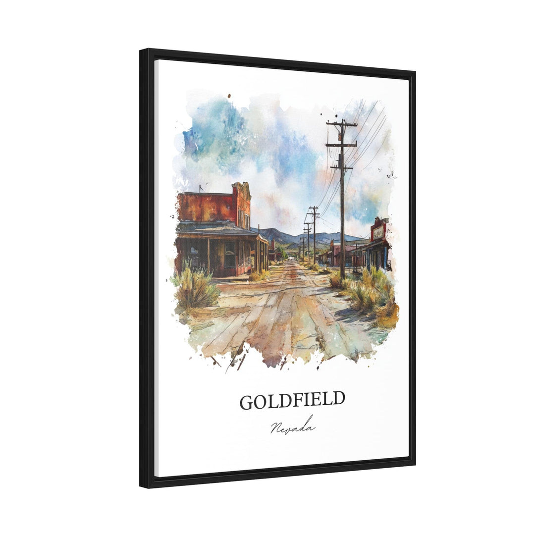 Goldfield NV Wall Art, Goldfield Nevada Print, Nevada Watercolor Art, Esmeralda County Gift, Travel Print, Travel Poster, Housewarming Gift