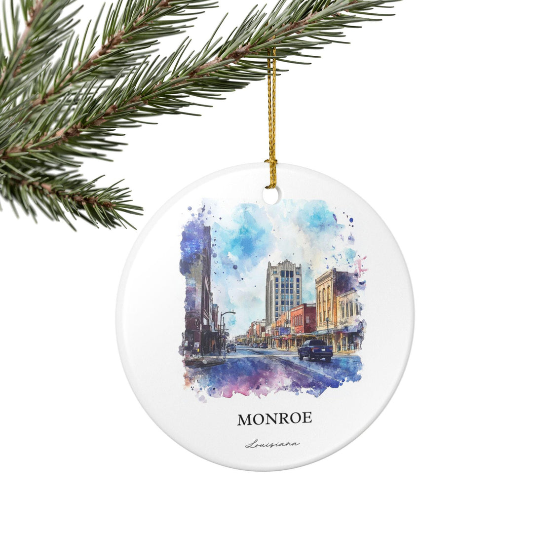 Monroe Louisiana Ornament: Unique Monroe LA Souvenir, Monroe LA Xmas Decor, and Authentic Louisiana Gift