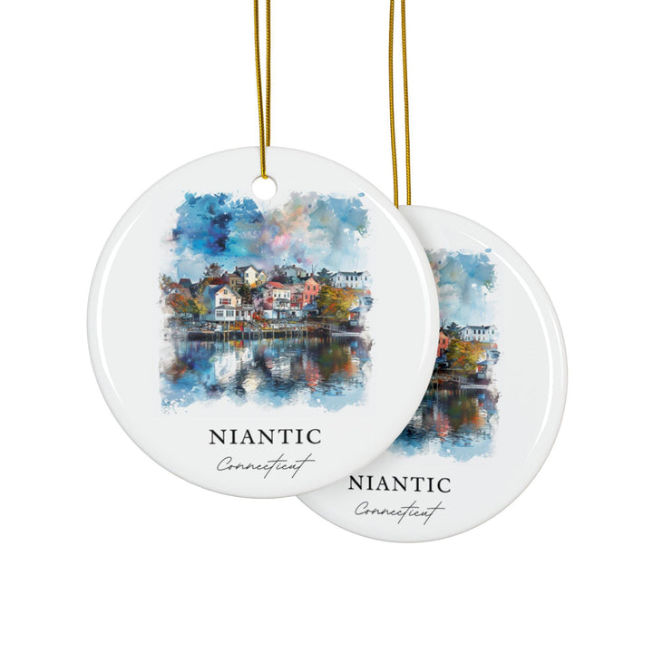 Niantic CT Ornament: Unique Niantic Souvenir, Niantic CT Xmas Decor, and Authentic Connecticut Gift