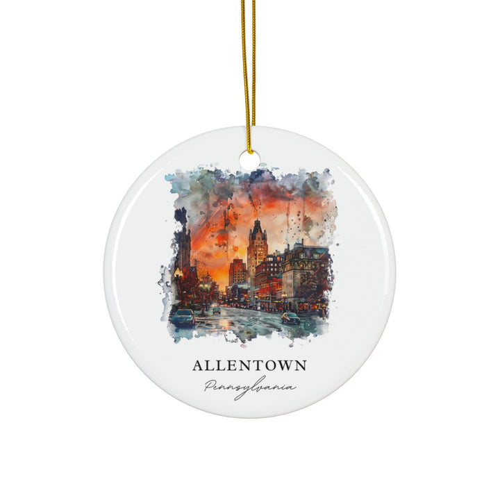 Allentown PA Ornament: Unique Allentown Souvenir, Allentown Xmas Decor, and Authentic Allentown Gift