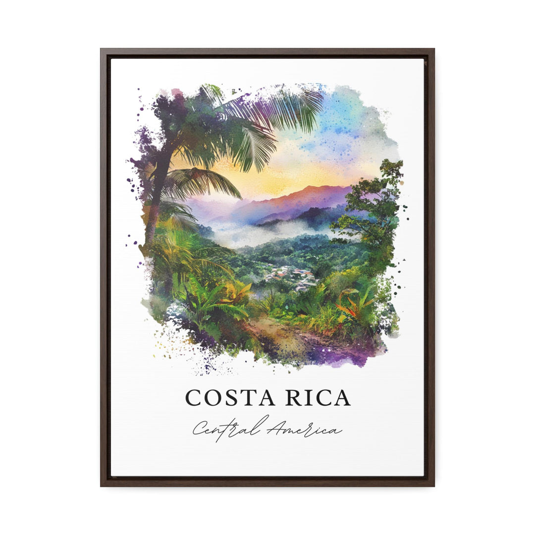 Costa Rica Wall Art, Costa Rica Country Print, Costa Rica Watercolor, Central America Gift, Travel Print, Travel Poster, Housewarming Gift
