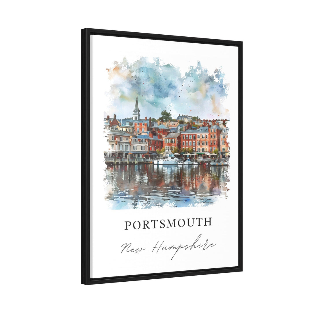 Portsmouth NH Wall Art, Portsmouth Print, Piscataqua River Watercolor, Portsmouth Gift,