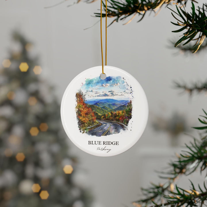 Blue Ridge Parkway Ornament: Unique Blue Ridge Souvenir, Blue Ridge Xmas Decor, and Authentic Blue Ridge Gift