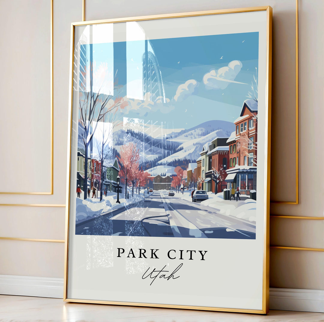 Park City Utah wall art - Utah, Park City poster, Park City Mountain Wedding gift, Birthday present, Custom Text, Personalised Gift