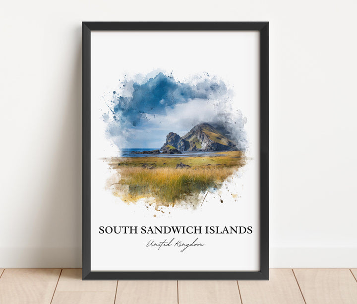 South Sandwich Islands Art, South Georgia Print, UK Artwork, South Sandwich Islands Gift, Travel Print, Travel Poster, Housewarming Gift