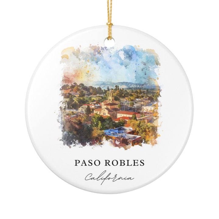 Paso Robles CA Ornament: Unique Paso Robles Souvenir, Paso Robles Xmas Decor, and Authentic Paso Robles California Gift