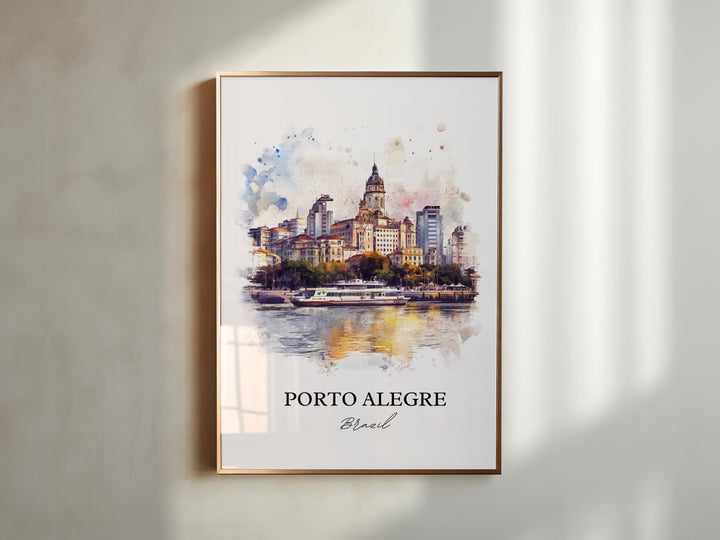 Porto Alegre, Brazil – Watercolor Art Print