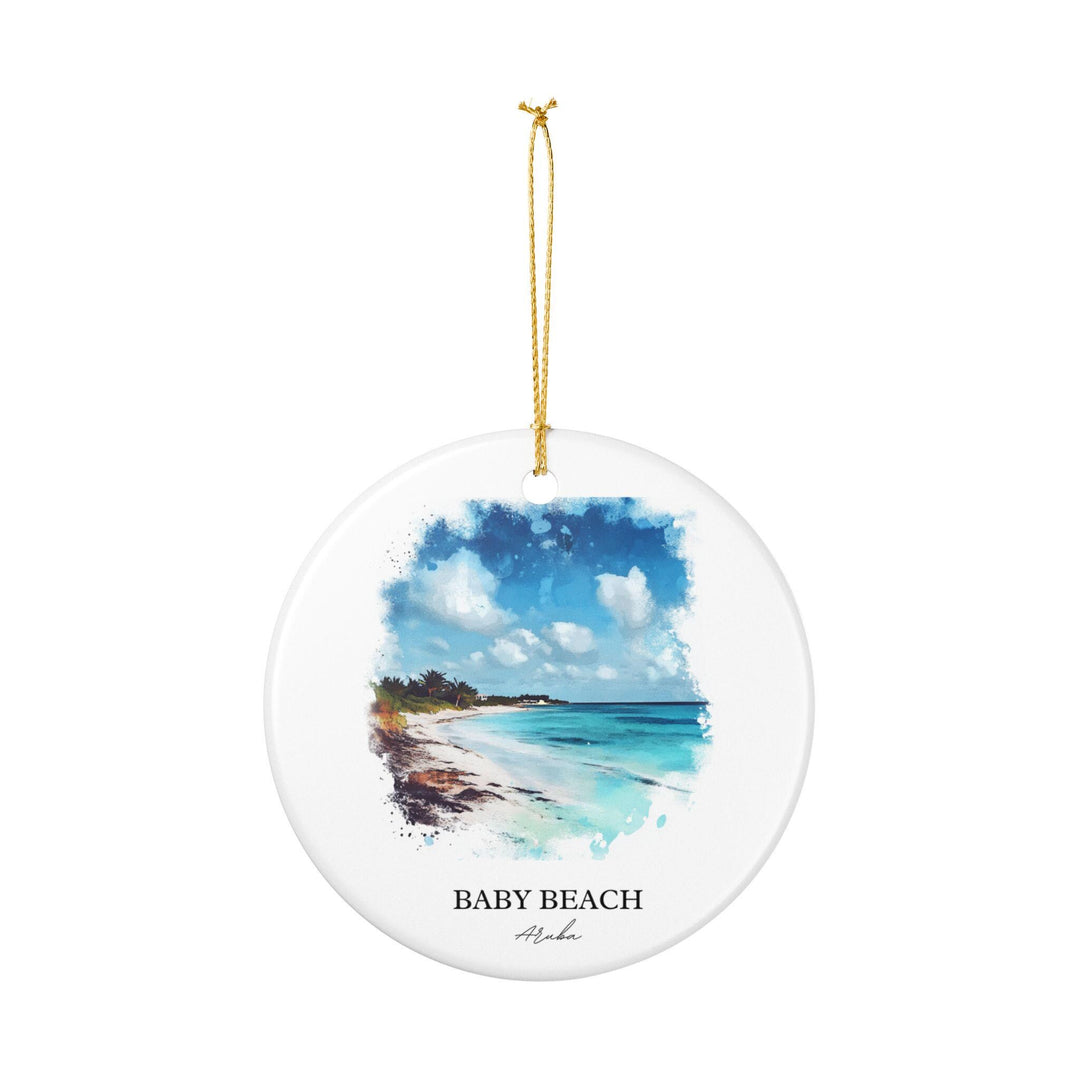 Baby Beach Aruba Ornament: Unique Baby Beach Souvenir, Baby Beach Xmas Decor, and Authentic Baby Beach Aruba Gift