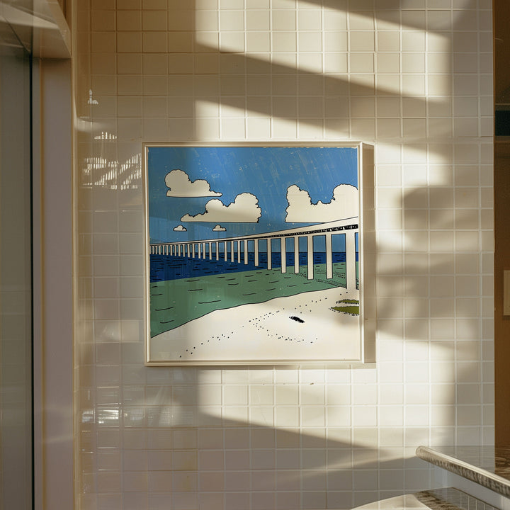 Florida Keys Art, 7 Mile Bridge Print, Unique Florida Keys Art, Islamorada Florida Gift, Travel Poster, Housewarming Gift