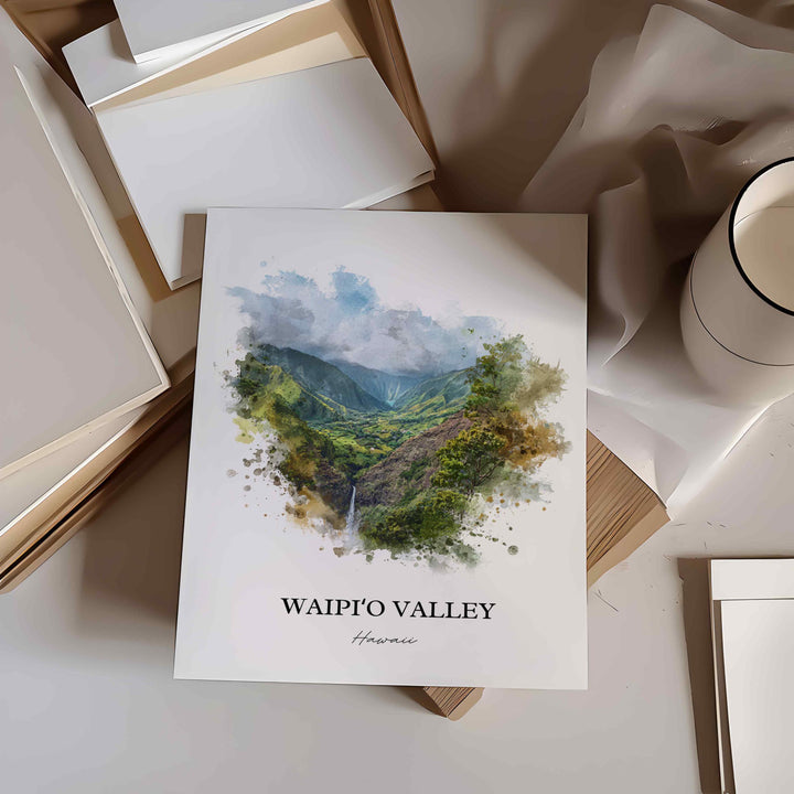 Waipi'o Valley, Hawaii – Watercolor Art Print