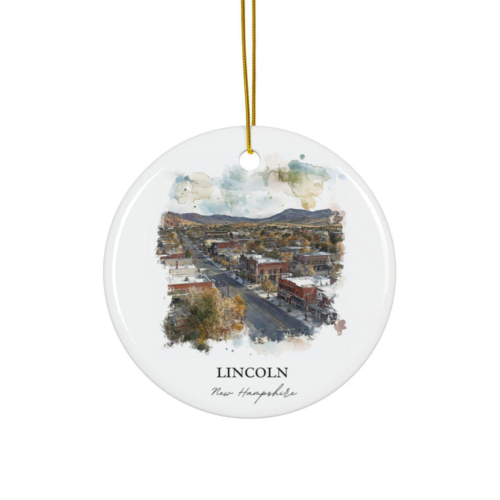 Lincoln NH Ornament: Unique Lincoln NH Souvenir, New Hampshire Xmas Decor, and Authentic New Hampshire Gift