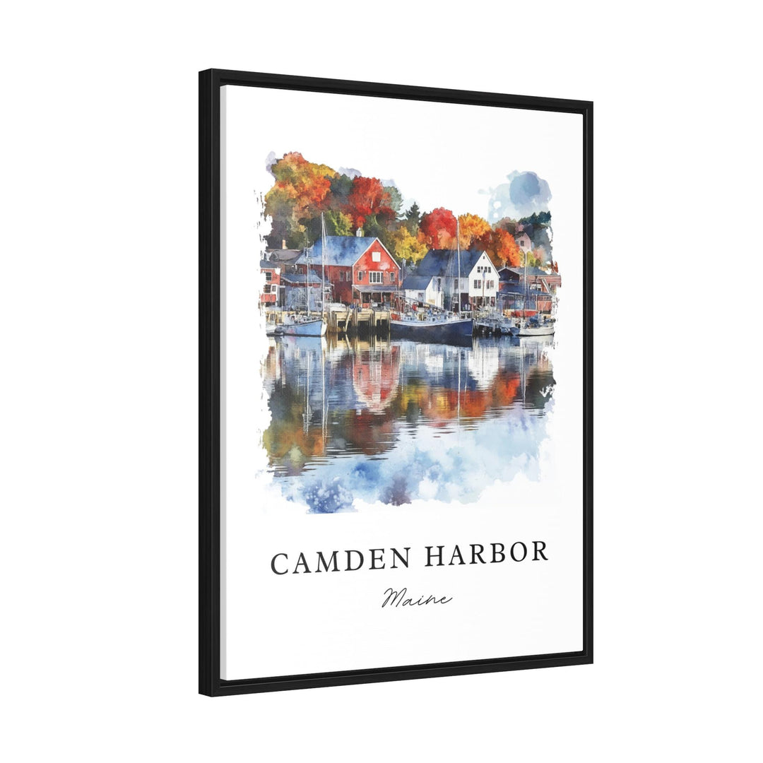 Camden Harbor ME Wall Art, Camden Maine Print, Camden Watercolor Art, Camden Maine Gift, Travel Poster, Housewarming Gift