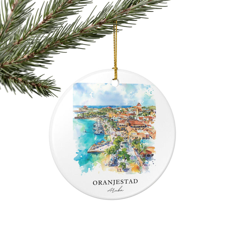 Oranjestad Ornament: Unique Oranjestad Aruba Souvenir, Aruba Xmas Decor, and Authentic Aruba Gift