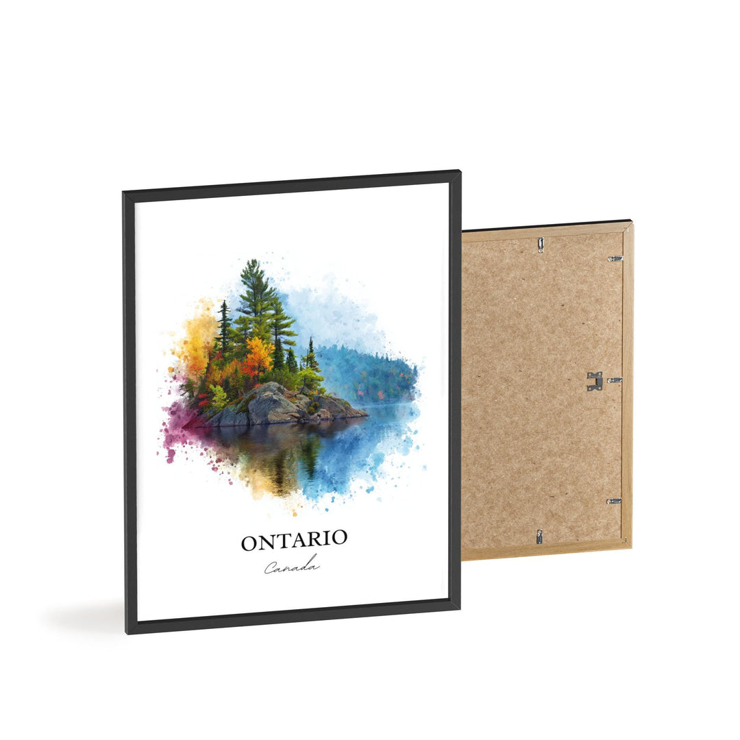 Ontario Wall Art, Ontario Print, Ontario Watercolor Art, Ontario Canada Gift, Ontario Travel Print, Travel Poster, Housewarming Gift