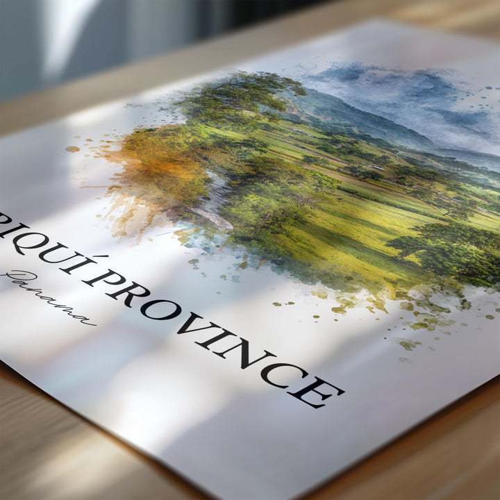 Chiriquí Province Wall Art, Panama Print, Panama Watercolor Art, Chiriquí Province Gift, Travel Print, Travel Poster, Housewarming Gift