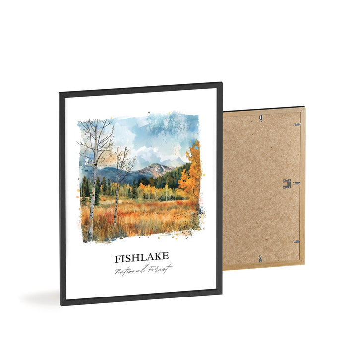 Fishlake National Forest, USA – Watercolor Art Print