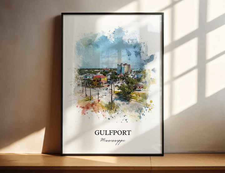 Gulfport, Mississippi – Watercolor Art Print