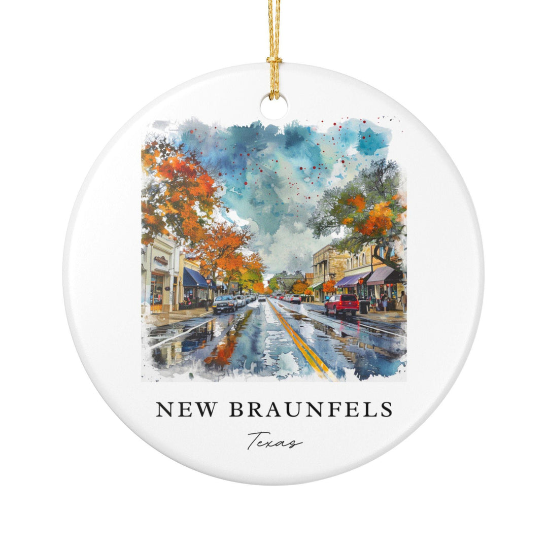 New Braunfels Ornament: Unique New Braunfels Souvenir, Texas Xmas Decor, and Authentic New Braunfels TX Gift