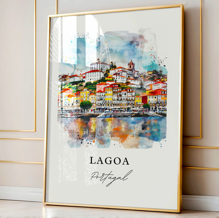 Lagoa, Portugal – Watercolor Art Print