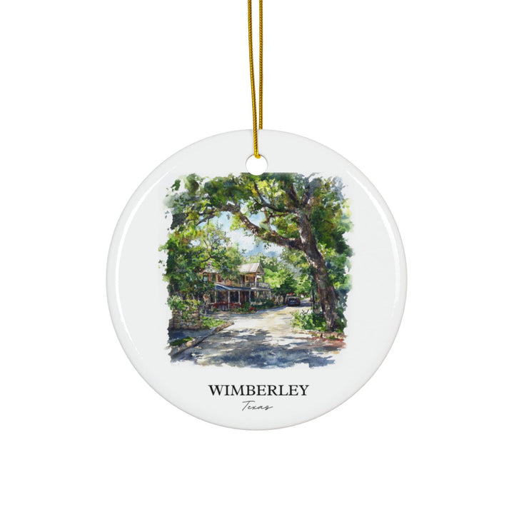 Wimberley Texas Ornament: Unique Wimberley TX Souvenir, Wimberley TX Xmas Decor, and Authentic Texas Gift