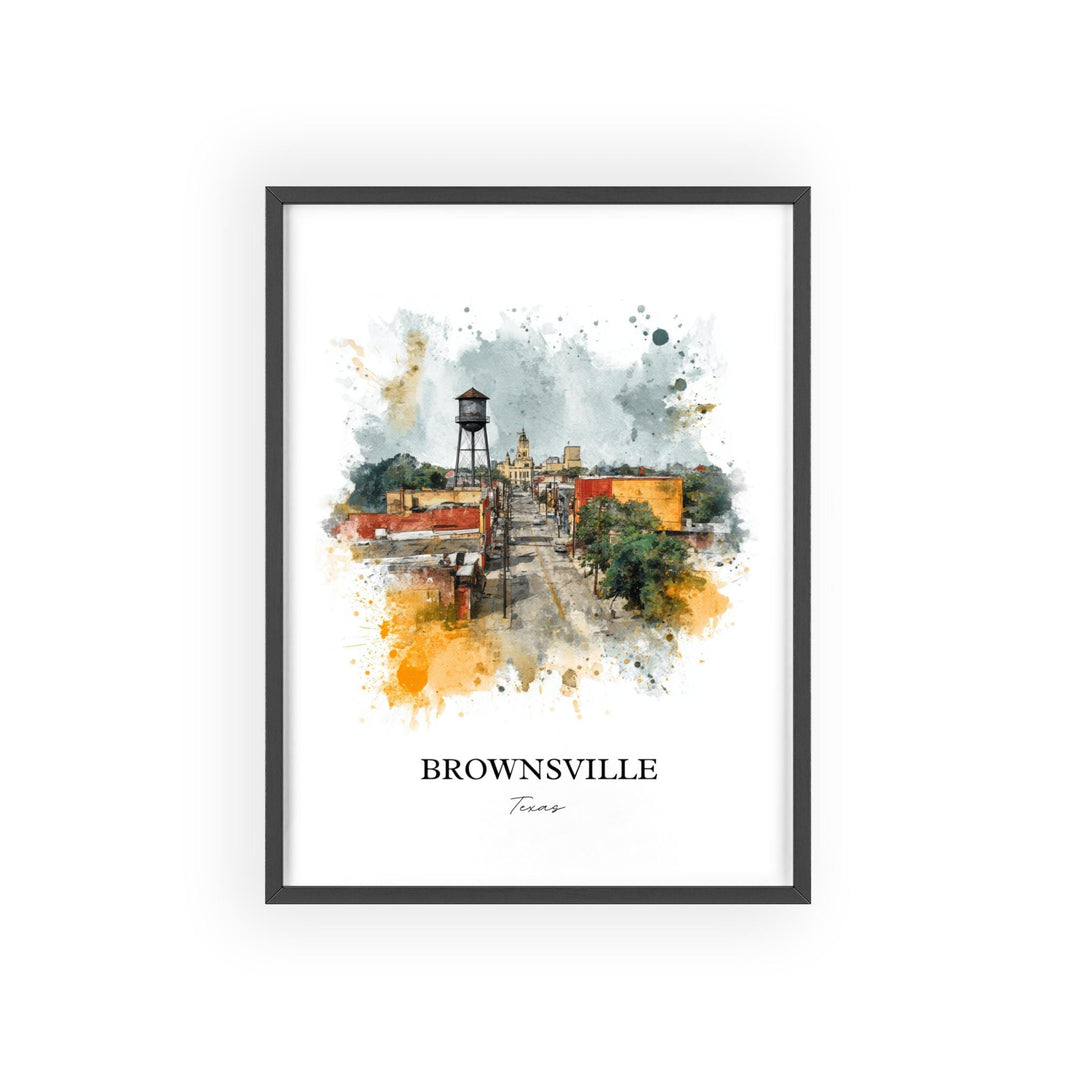 Brownsville, Texas – Watercolor Art Print
