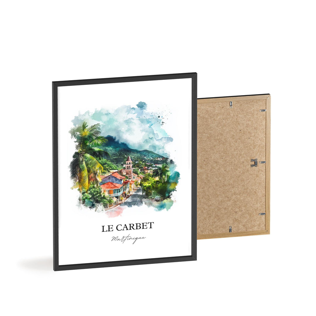 Le Carbet Wall Art, Martinique Print, Martinique Watercolor Art, Le Carbet Gift, Travel Print, Travel Poster, Housewarming Gift