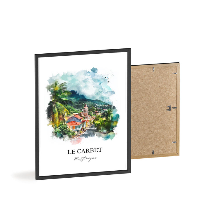 Le Carbet Wall Art, Martinique Print, Martinique Watercolor Art, Le Carbet Gift, Travel Print, Travel Poster, Housewarming Gift