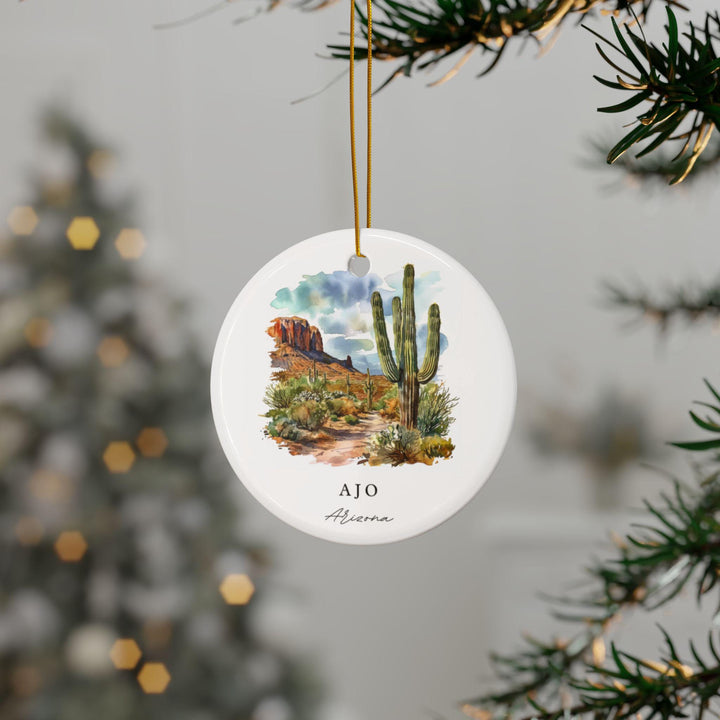 Ajo Arizona Ornament: Unique Ajo Souvenir, Arizona Xmas Decor, and Authentic Ajo AZ Gift