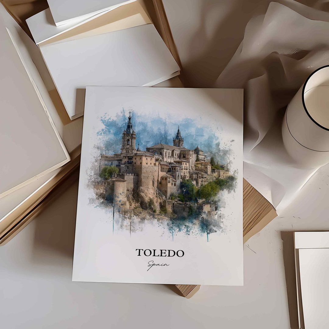 Toledo, Spain – Watercolor Art Print