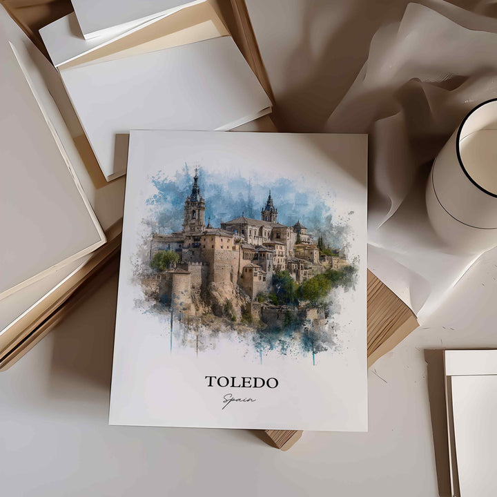 Toledo, Spain – Watercolor Art Print