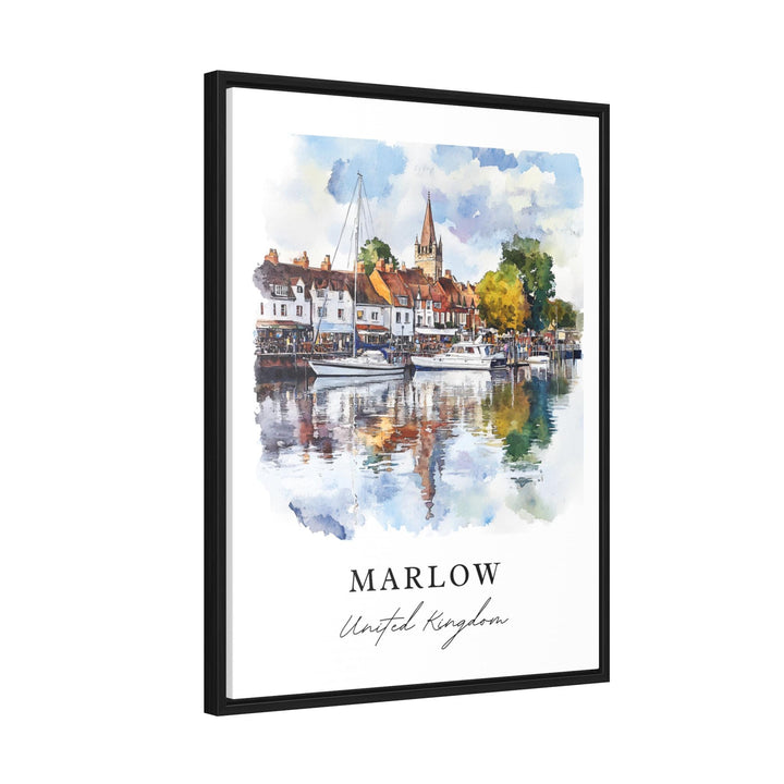 Marlow UK Wall Art, Marlow Print, Marlow Watercolor Art, Marlow England Gift,