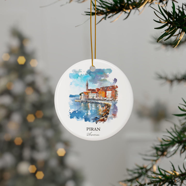 Piran Slovenia Ornament: Unique Piran Souvenir, Piran Xmas Decor, and Authentic Piran Slovenia Gift