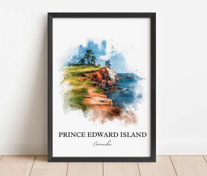 Prince Edward Island Wall Art, PEI Print, Canada Watercolor, Prince Edward Island Gift, PEI Travel Print, Travel Poster, Housewarming Gift
