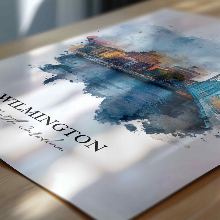 Wilmington, North Carolina – Watercolor Art Print