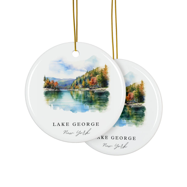 Lake George Ornament: Unique Lake George Souvenir, Lake George Xmas Decor, and Authentic Lake George NY Gift