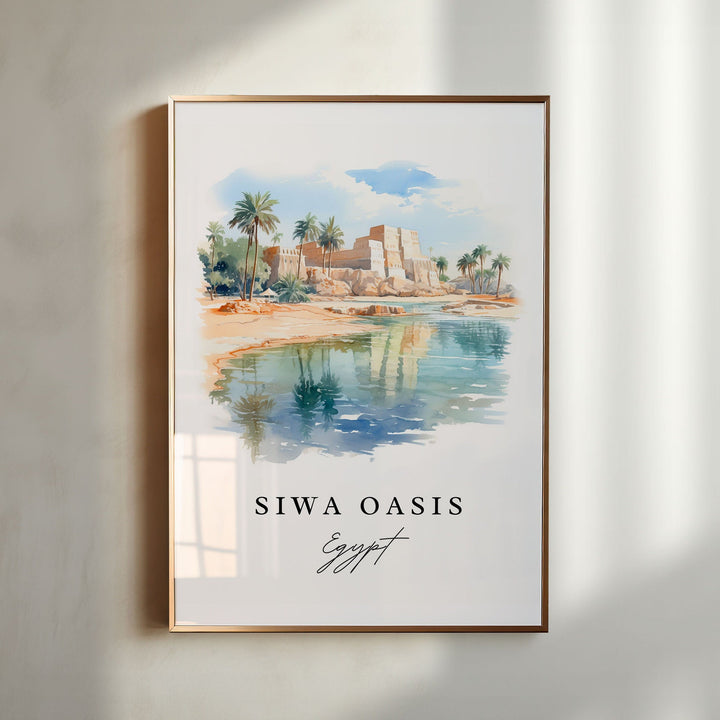 Siwa Oasis Egypt wall art - Egypt, Siwa Oasis poster print, Siwa Oasis Wedding gift, Birthday present, Custom Text, Perfect Gift