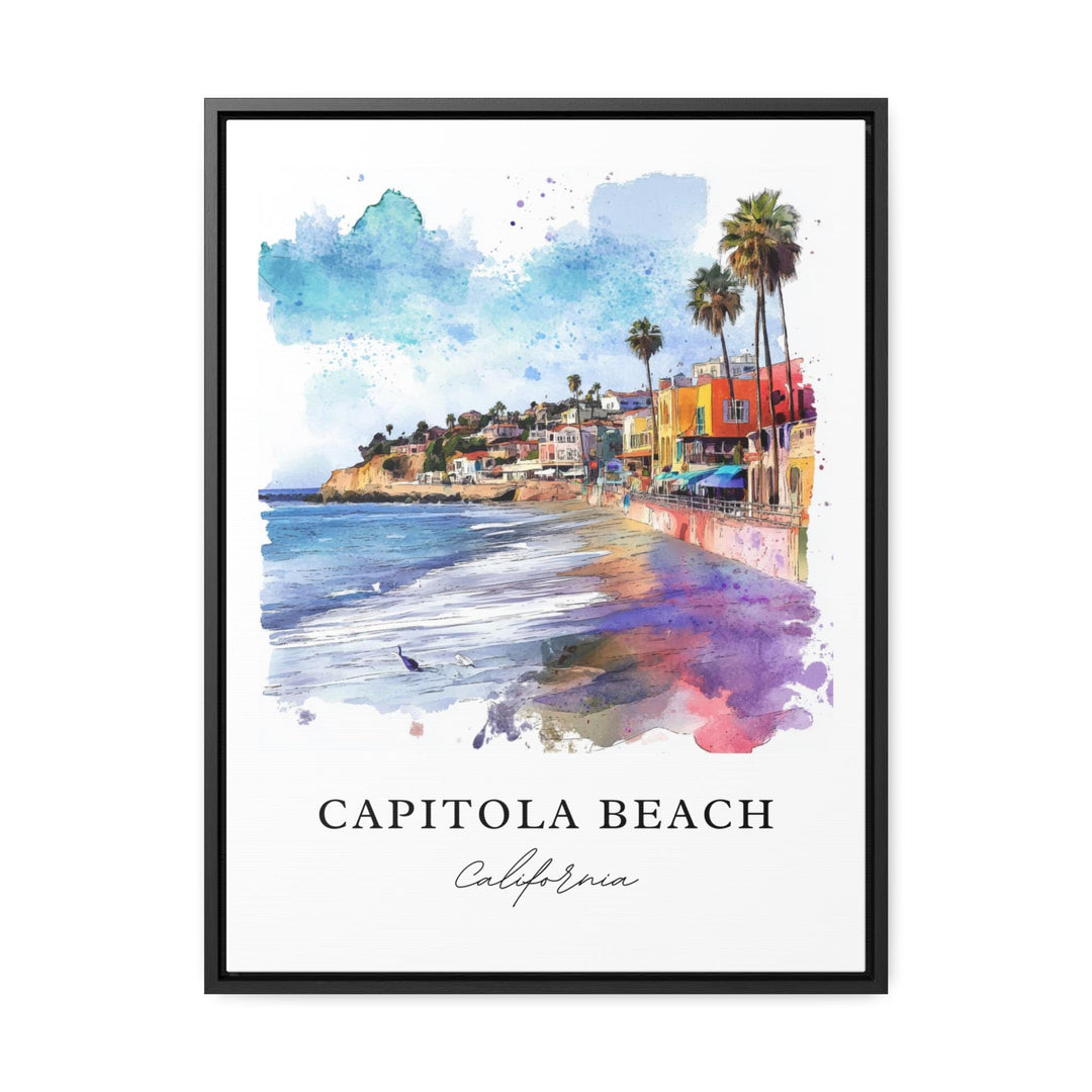 Capitola Beach Wall Art, Capitola CA Print, Capitola Cali Watercolor Art, Monterey Bay Gift,