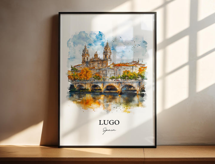 Lugo Spain Travel Print Wall Art Galicia Spain Wall Hanging Home Décor Lugo Spain Gift Art Lovers Spain Art Lover Gift Lugo Poster