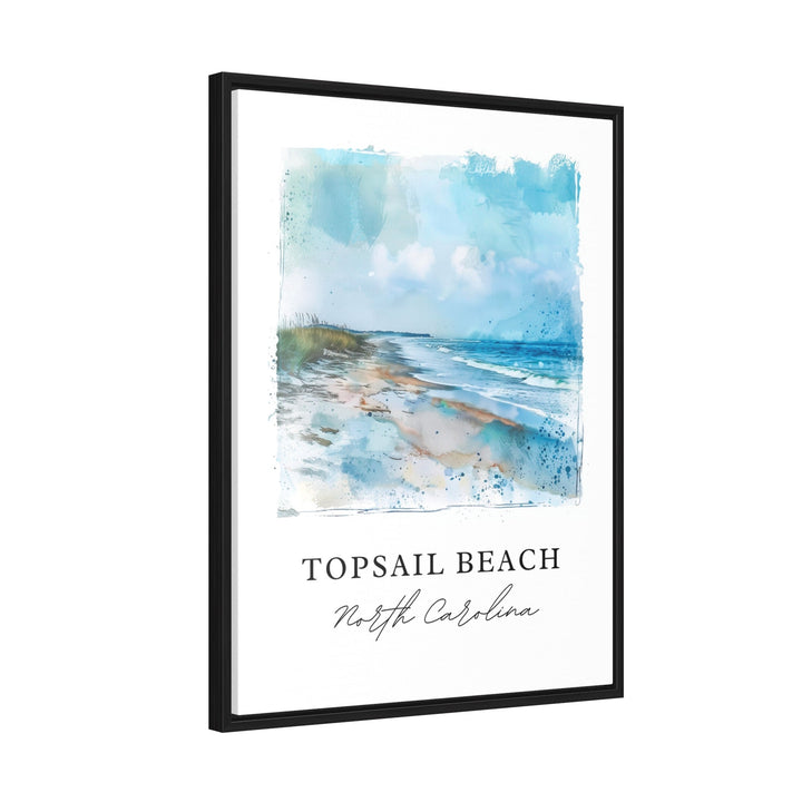 Topsail Beach NC Art, Topsail Beach Print, Pender County Watercolor Art, Wilmington NC Gift,