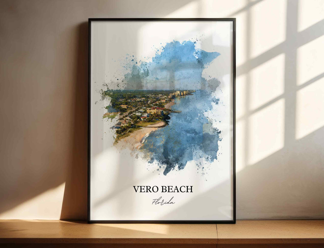 Vero Beach, FL – Watercolor Art Print
