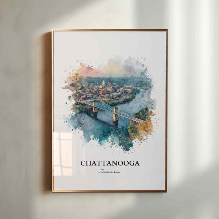 Chattanooga, Tennessee – Watercolor Art Print