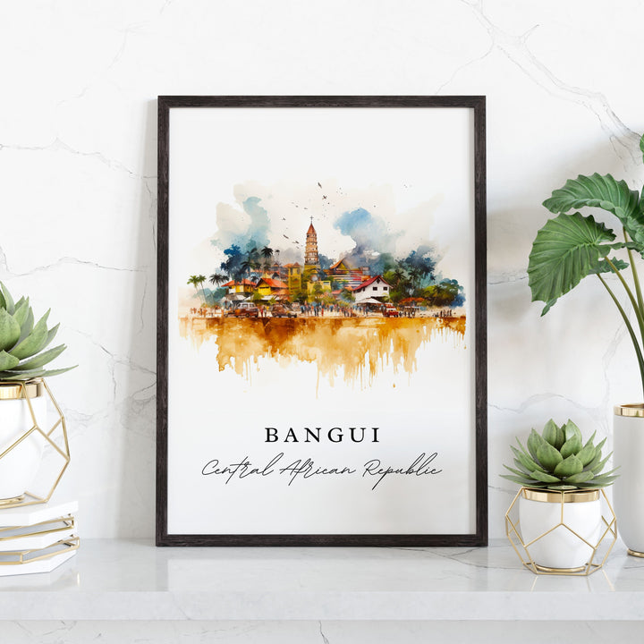 Bangui Wall Art - Central African Republic Print